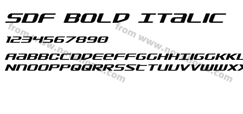 SDF Bold ItalicPreview