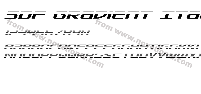 SDF Gradient ItalicPreview