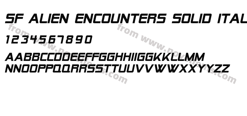 SF Alien Encounters Solid ItalicPreview