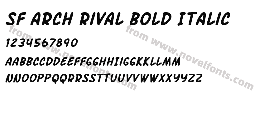 SF Arch Rival Bold ItalicPreview