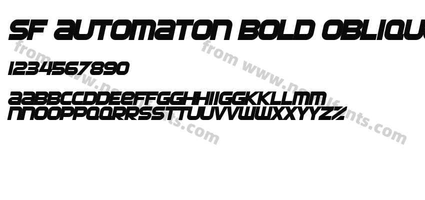 SF Automaton Bold ObliquePreview