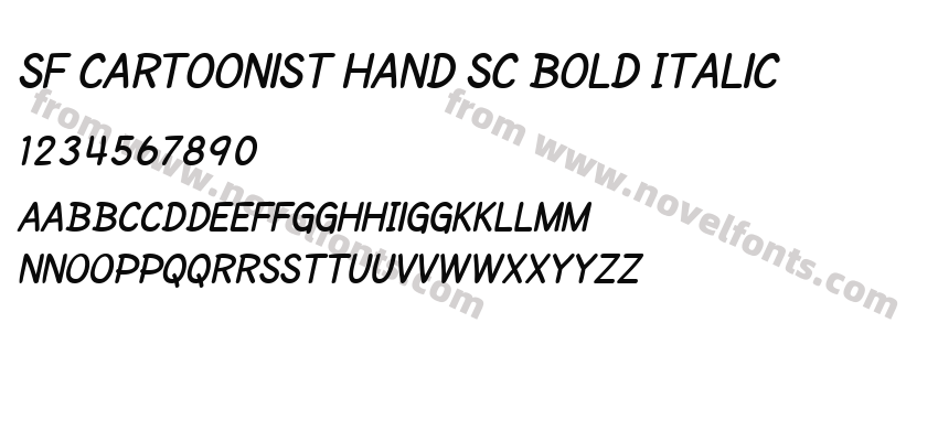 SF Cartoonist Hand SC Bold ItalicPreview