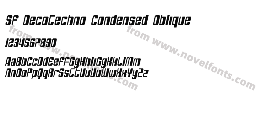 SF DecoTechno Condensed ObliquePreview