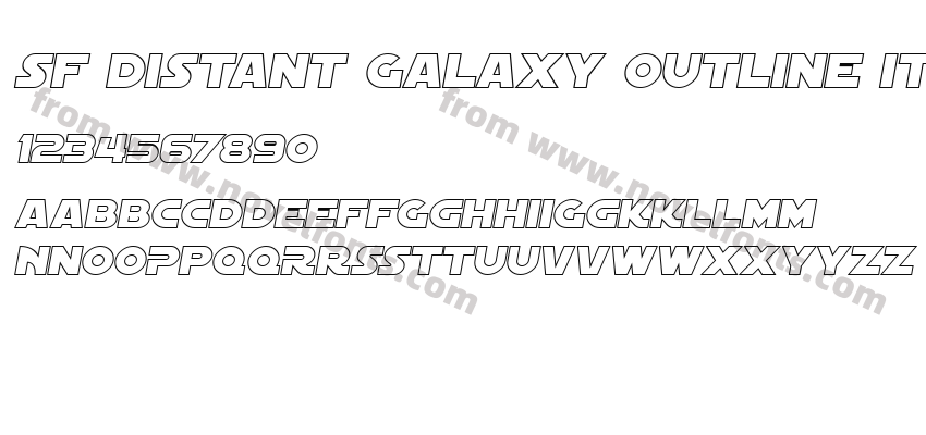 SF Distant Galaxy Outline ItalicPreview