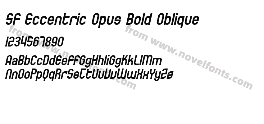 SF Eccentric Opus Bold ObliquePreview