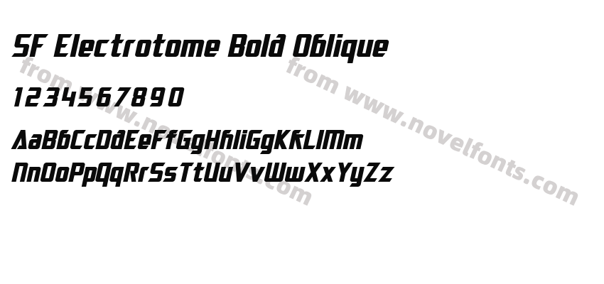 SF Electrotome Bold ObliquePreview