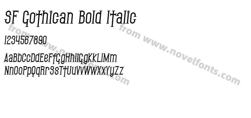 SF Gothican Bold ItalicPreview