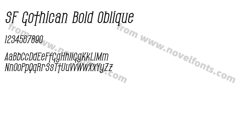 SF Gothican Bold ObliquePreview