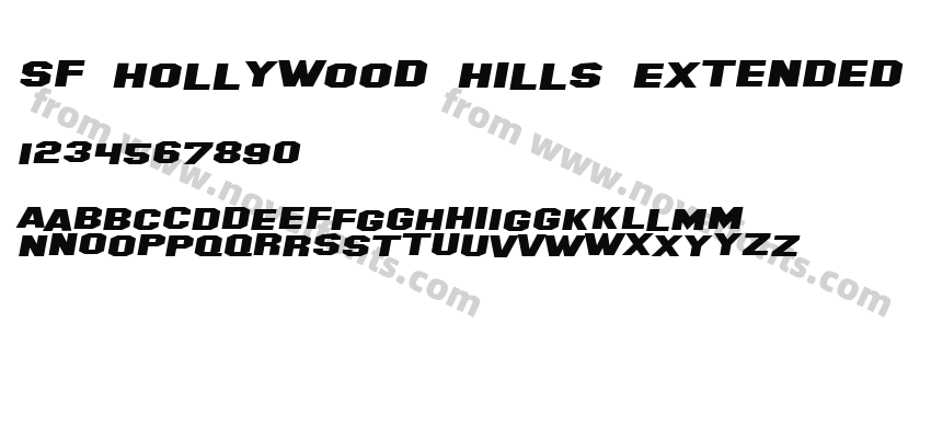 SF Hollywood Hills Extended ItalicPreview