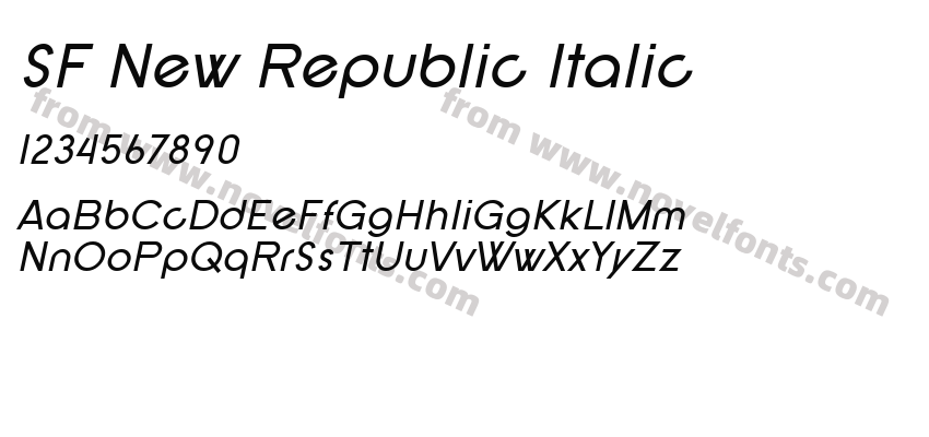 SF New Republic ItalicPreview