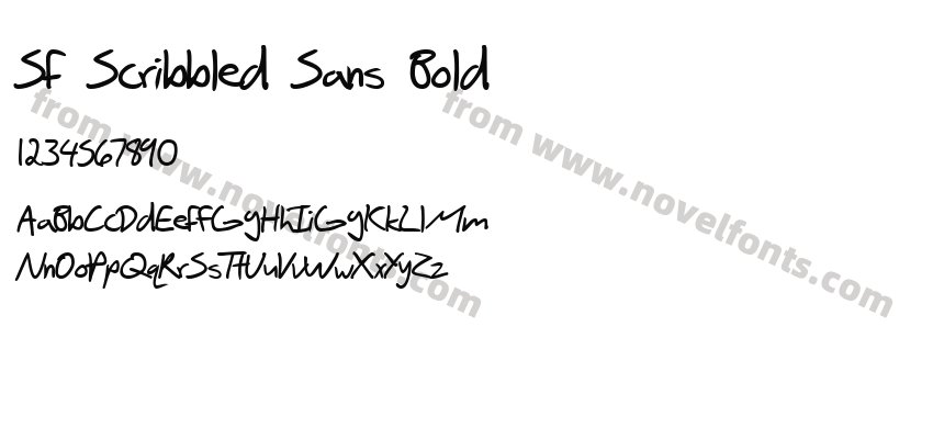 SF Scribbled Sans BoldPreview