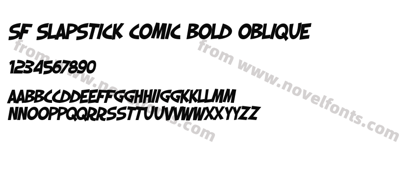 SF Slapstick Comic Bold ObliquePreview