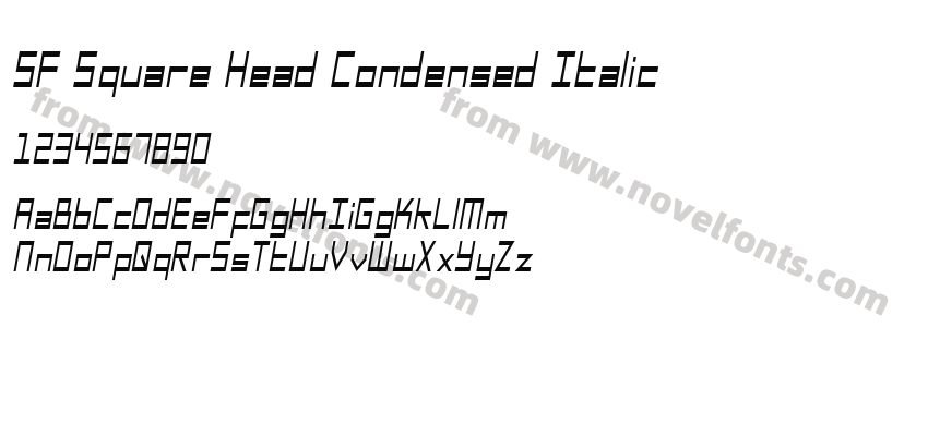 SF Square Head Condensed ItalicPreview