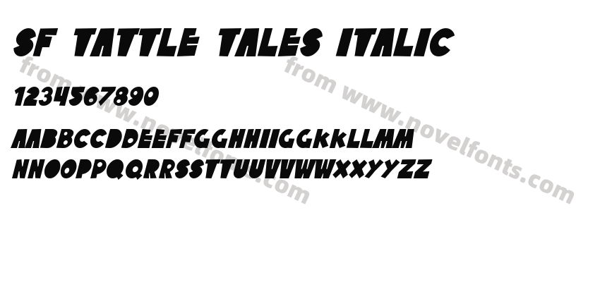 SF Tattle Tales ItalicPreview