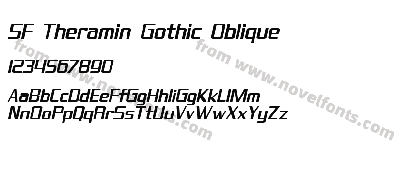 SF Theramin Gothic ObliquePreview