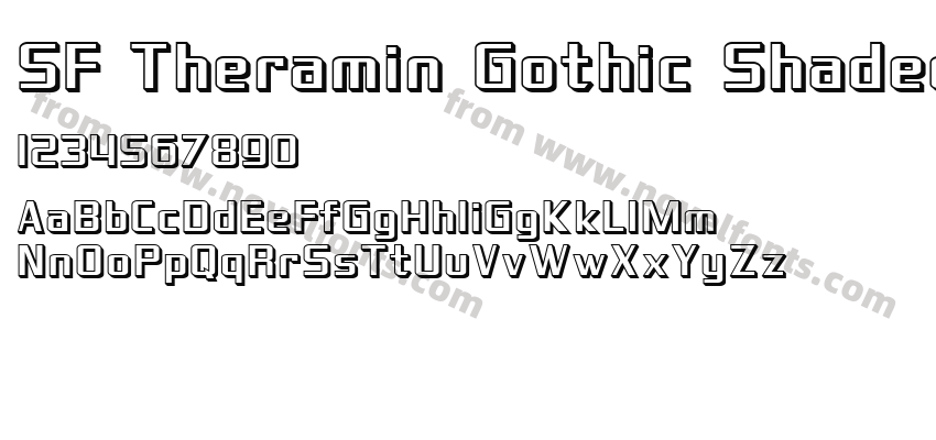 SF Theramin Gothic ShadedPreview