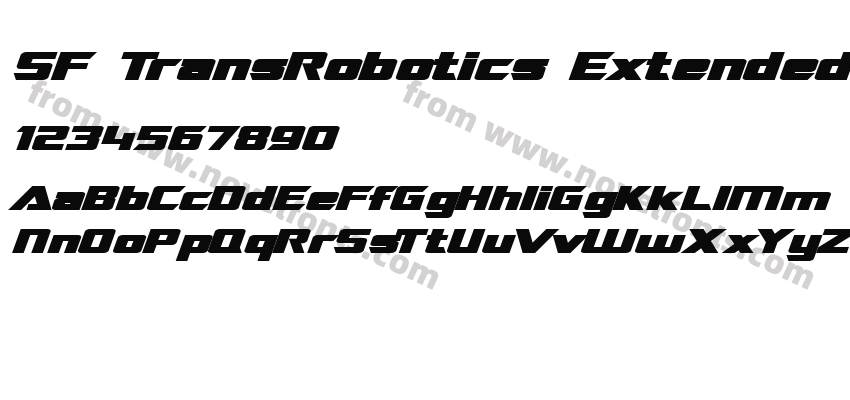 SF TransRobotics Extended Bold ItalicPreview