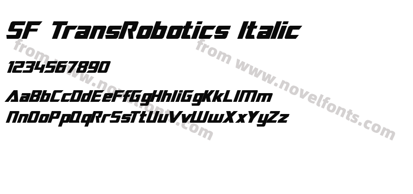 SF TransRobotics ItalicPreview