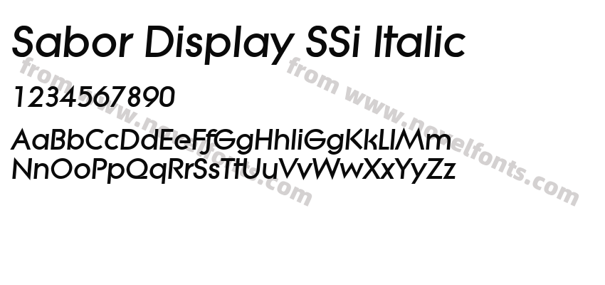 Sabor Display SSi ItalicPreview