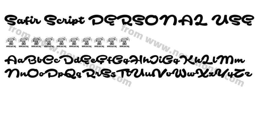 Safir Script PERSONAL USE ONLYPreview