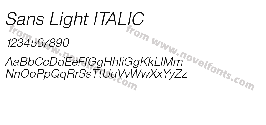 Sans Light ITALICPreview