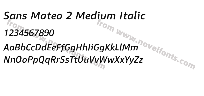 Sans Mateo 2 Medium ItalicPreview