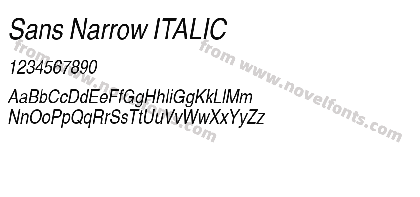 Sans Narrow ITALICPreview