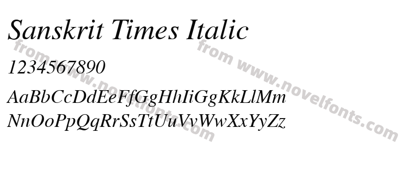 Sanskrit Times ItalicPreview