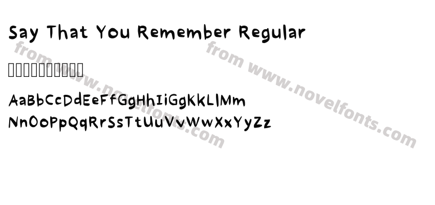 Say That You Remember RegularPreview