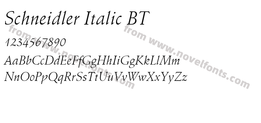 Schneidler Italic BTPreview