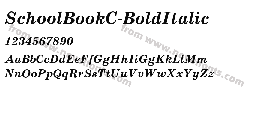 SchoolBookC-BoldItalicPreview