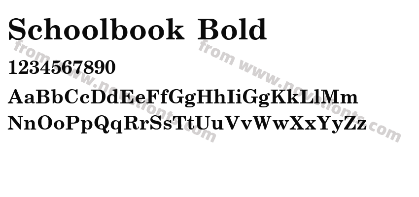 Schoolbook BoldPreview