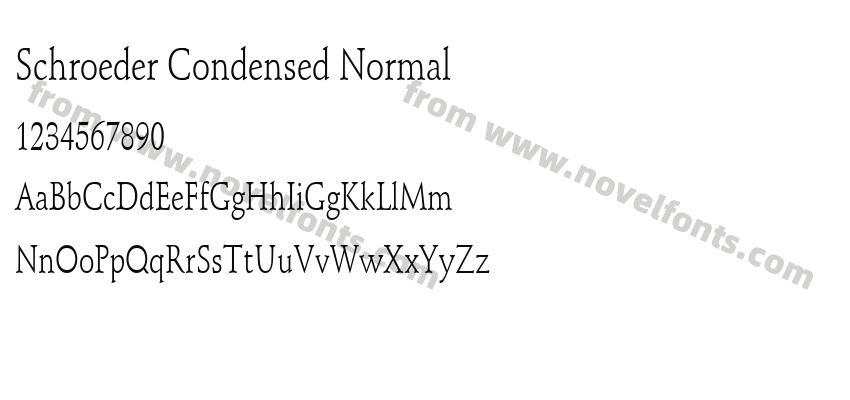 Schroeder Condensed NormalPreview