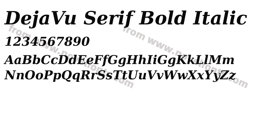 DejaVu Serif Bold ItalicPreview