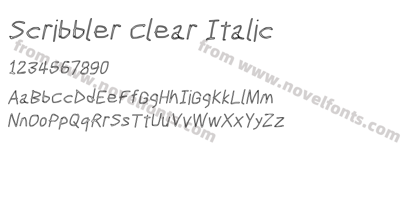 Scribbler Clear ItalicPreview