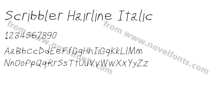 Scribbler Hairline ItalicPreview