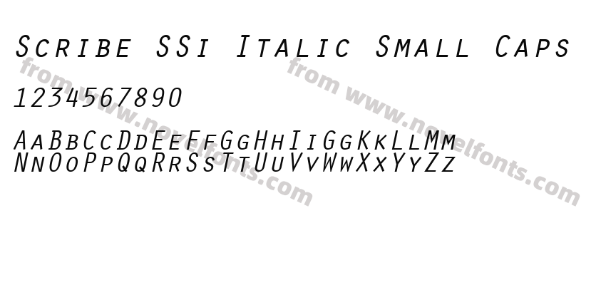 Scribe SSi Italic Small CapsPreview