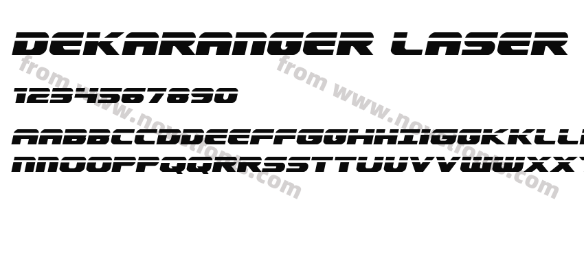 Dekaranger Laser ItalicPreview