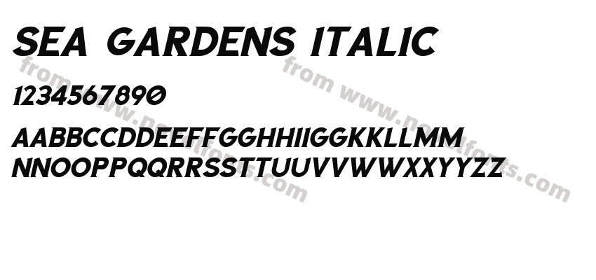 Sea Gardens ItalicPreview