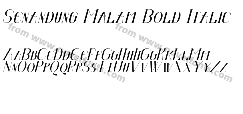 Senandung Malam Bold ItalicPreview