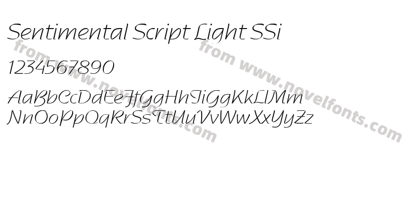 Sentimental Script Light SSiPreview