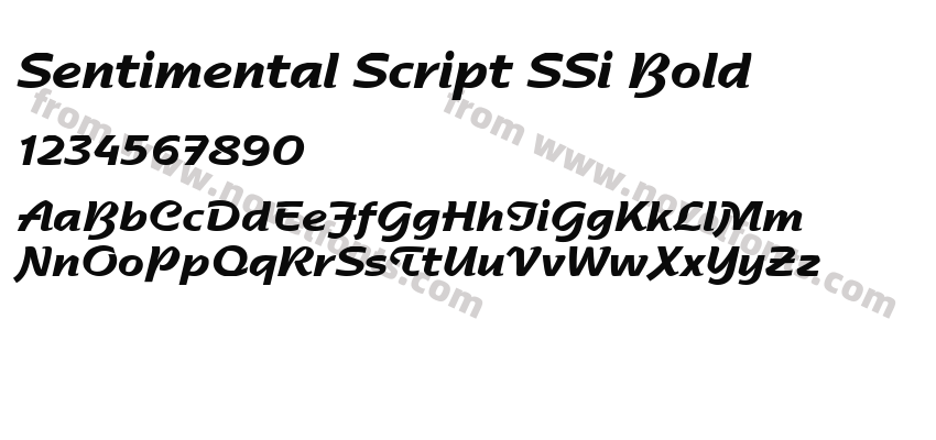 Sentimental Script SSi BoldPreview