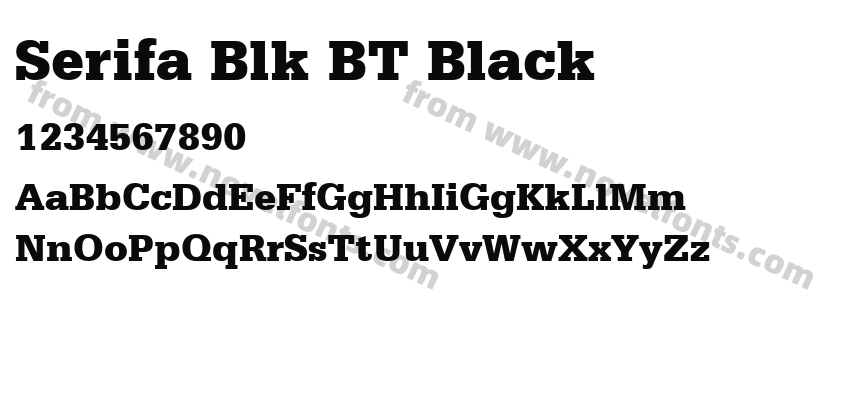 Serifa Blk BT BlackPreview