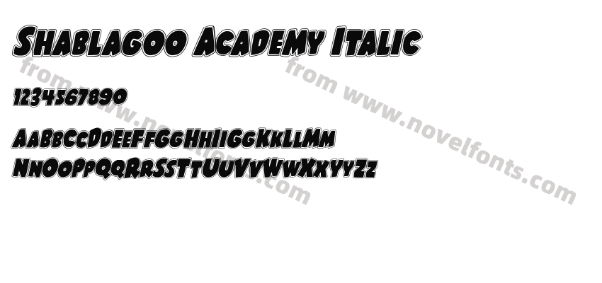 Shablagoo Academy ItalicPreview