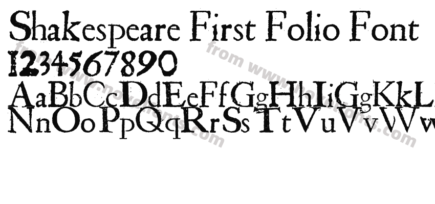 Shakespeare First Folio FontPreview