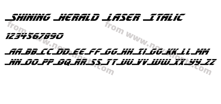 Shining Herald Laser ItalicPreview