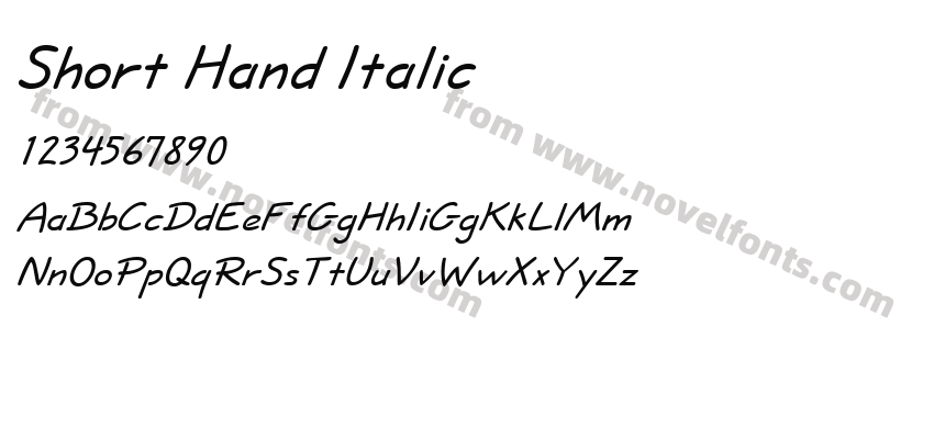 Short Hand ItalicPreview