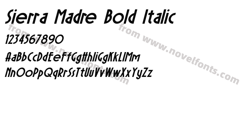 Sierra Madre Bold ItalicPreview