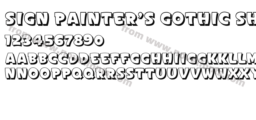 Sign Painter's Gothic Shaded JLPreview