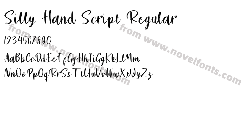 Silly Hand Script RegularPreview